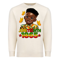 Sandshell juneteenth 1865 black boy Premium Sweatshirt - HRA Design Shop