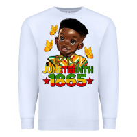 White juneteenth 1865 black boy Premium Sweatshirt - HRA Design Shop