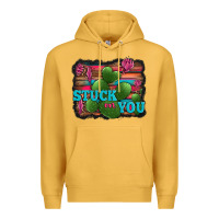 Mustard stuck on you heart cactus serape leopard background Premium Hoodie - Jasminsmagicworld