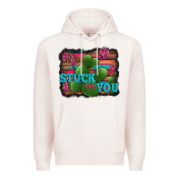 Pale Pink stuck on you heart cactus serape leopard background Premium Hoodie - Jasminsmagicworld