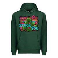 Sports Green stuck on you heart cactus serape leopard background Premium Hoodie - Jasminsmagicworld