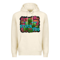 Tofu stuck on you heart cactus serape leopard background Premium Hoodie - Jasminsmagicworld