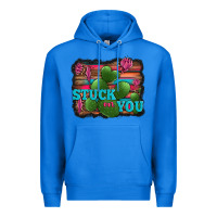 True Royal stuck on you heart cactus serape leopard background Premium Hoodie - Jasminsmagicworld
