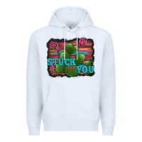 White stuck on you heart cactus serape leopard background Premium Hoodie - Jasminsmagicworld