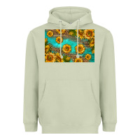 Matcha western sunflowers skinny metal can holder Heavyweight Hoodie - HRA Design Shop