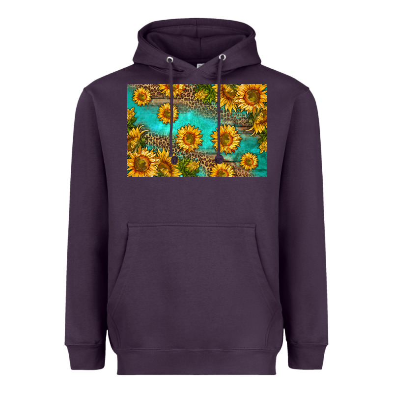 Western Sunflowers Skinny Metal Can Holder Heavyweight Hoodie by HRA Design Shop | Teevron