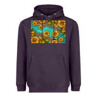Plum western sunflowers skinny metal can holder Heavyweight Hoodie - HRA Design Shop