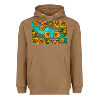 Toasted Coconut western sunflowers skinny metal can holder Heavyweight Hoodie - HRA Design Shop