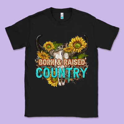 Born And Raised Country Tbw Classic Tee Designed By Texasbilliewilder