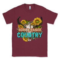 Burgundy born and raised country tbw Classic Tee - texasbilliewilder