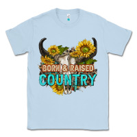 Dusty Blue born and raised country tbw Classic Tee - texasbilliewilder
