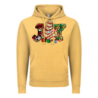 Vintage Mustard joy with christmas tree cake ado Vintage Hoodie - AdoDesignShop