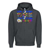 Smoke you are enough with daisies Zipper Hoodie - texasbilliewilder