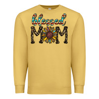 Antique Gold blessed mom Premium Sweatshirt - CowhideDigitalArt