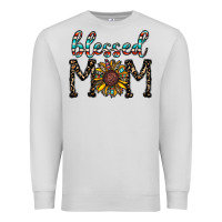 Dove Grey blessed mom Premium Sweatshirt - CowhideDigitalArt