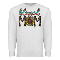 Oatmeal Heather blessed mom Premium Sweatshirt - CowhideDigitalArt