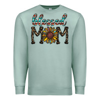 Seafoam blessed mom Premium Sweatshirt - CowhideDigitalArt