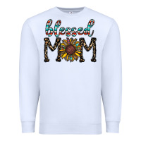 White blessed mom Premium Sweatshirt - CowhideDigitalArt