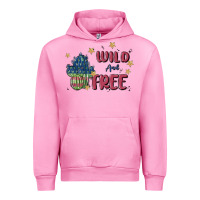 Fuchsia Pink wild and free Urban Hoodie - MaliasSmallBusiness