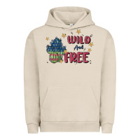 Pigment French Oak wild and free Urban Hoodie - MaliasSmallBusiness