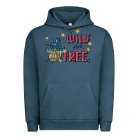 Pigment Midnight Navy wild and free Urban Hoodie - MaliasSmallBusiness