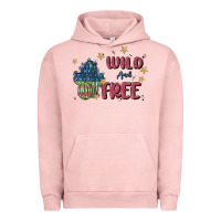 Pigment Salmon wild and free Urban Hoodie - MaliasSmallBusiness