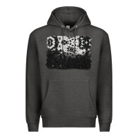 Charcoal Heather cowhide background Premium Hoodie - BarkalooDesign