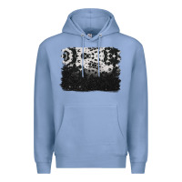Colony Blue cowhide background Premium Hoodie - BarkalooDesign
