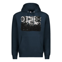 Navy cowhide background Premium Hoodie - BarkalooDesign