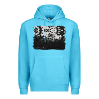 Ocean Blue cowhide background Premium Hoodie - BarkalooDesign