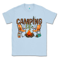 Dusty Blue camping life Classic Tee - texasbilliewilder
