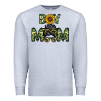 Heather Grey boy mom Premium Sweatshirt - CowhideDigitalArt