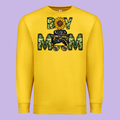 Boy Mom Premium Sweatshirt Designed By Cowhidedigitalart