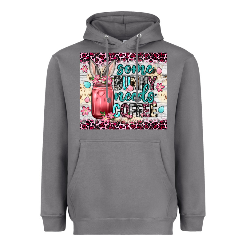 Some Bunny Needs Coffee 20oz Tumbler Heavyweight Hoodie by Neo Western | Teevron