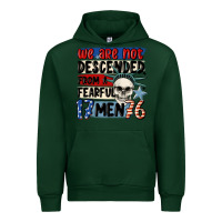 Forest Green we are not descended from a fearful me Urban Hoodie - MaliasSmallBusiness