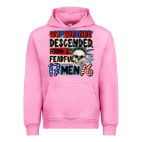 Fuchsia Pink we are not descended from a fearful me Urban Hoodie - MaliasSmallBusiness