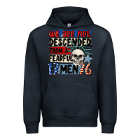 Navy we are not descended from a fearful me Urban Hoodie - MaliasSmallBusiness