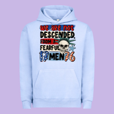 We Are Not Descended From A Fearful Me Urban Hoodie Designed By Maliassmallbusiness
