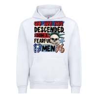 White we are not descended from a fearful me Urban Hoodie - MaliasSmallBusiness