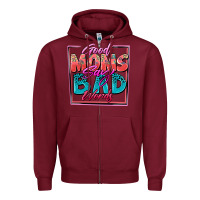 Burgundy good moms say bad words Zipper Hoodie - Zillion Design Studio
