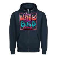 Navy good moms say bad words Zipper Hoodie - Zillion Design Studio