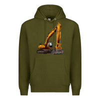 Army Green excavator Premium Hoodie - LillyAllenDesigns