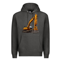 Charcoal Heather excavator Premium Hoodie - LillyAllenDesigns