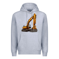Heather Grey excavator Premium Hoodie - LillyAllenDesigns