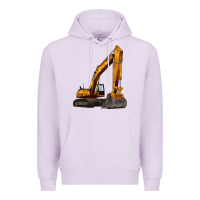 Lilac excavator Premium Hoodie - LillyAllenDesigns