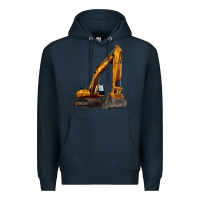 Navy excavator Premium Hoodie - LillyAllenDesigns