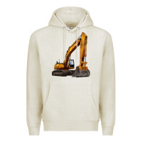 Oatmeal Heather excavator Premium Hoodie - LillyAllenDesigns
