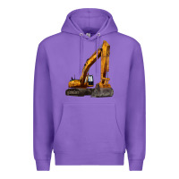 Purple excavator Premium Hoodie - LillyAllenDesigns