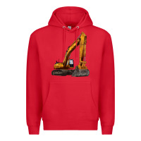 Red excavator Premium Hoodie - LillyAllenDesigns