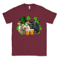 Burgundy St. Patrick's Day Charolais And Black Angus Cows Classic Tee - RanaPortraitStore